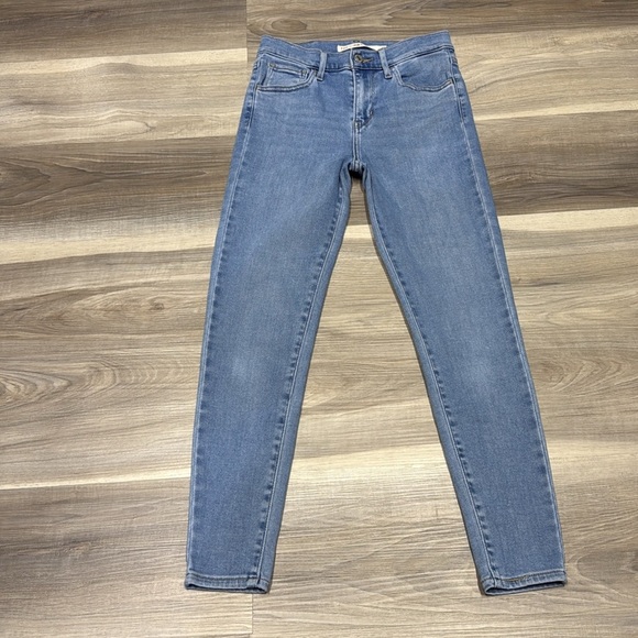 720 Levi's Blue super High Rise Jeans skinny crop size 25 - Picture 7 of 11